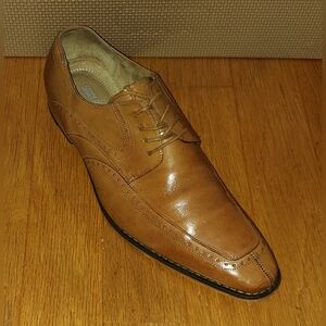 STACY ADAMS 25240-240 MEN'S BRITISH TAN LEATHER OXFORDS MEMORY FOAM SIZE 12 M
